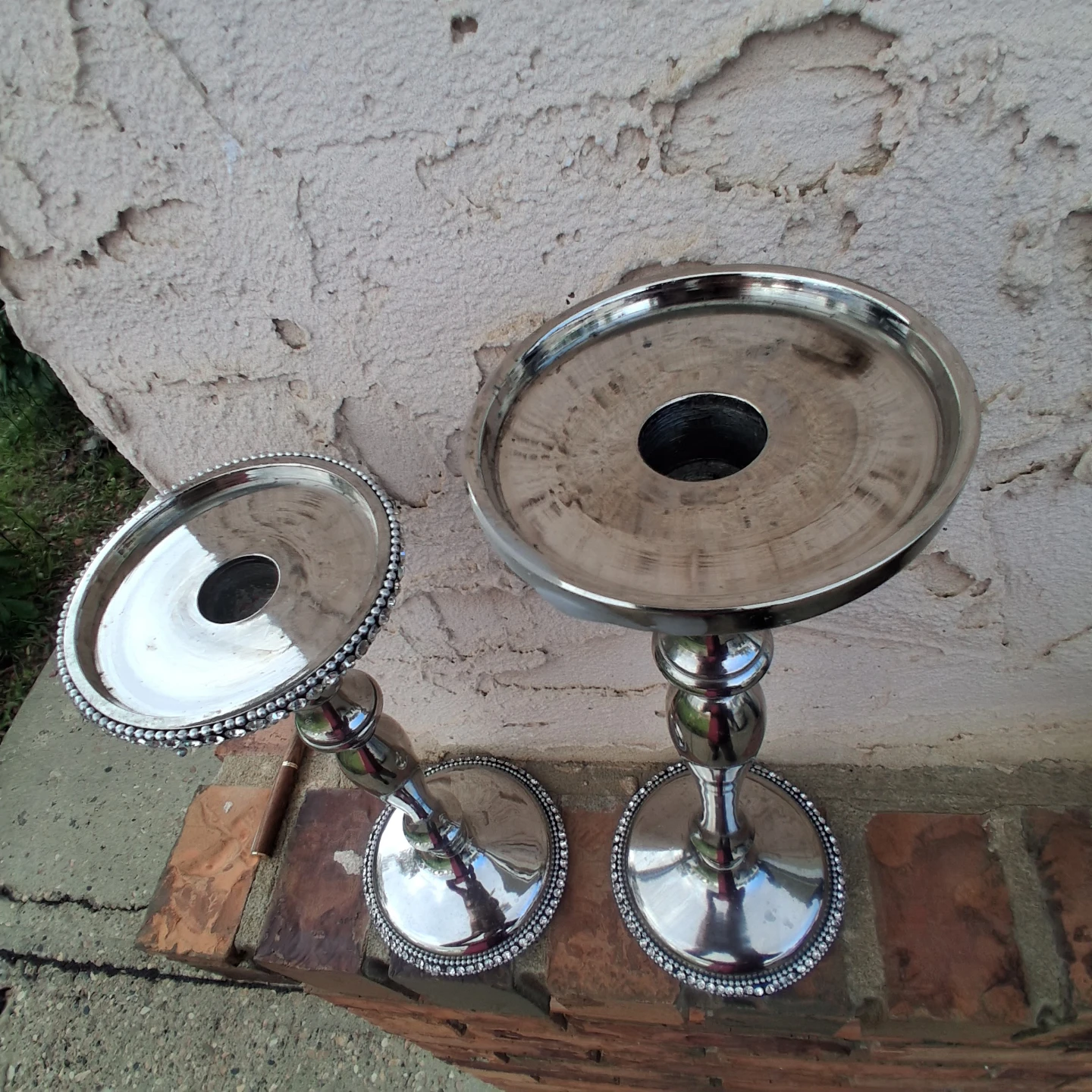 Set of 2 Silver Candle Holders - photo 3
