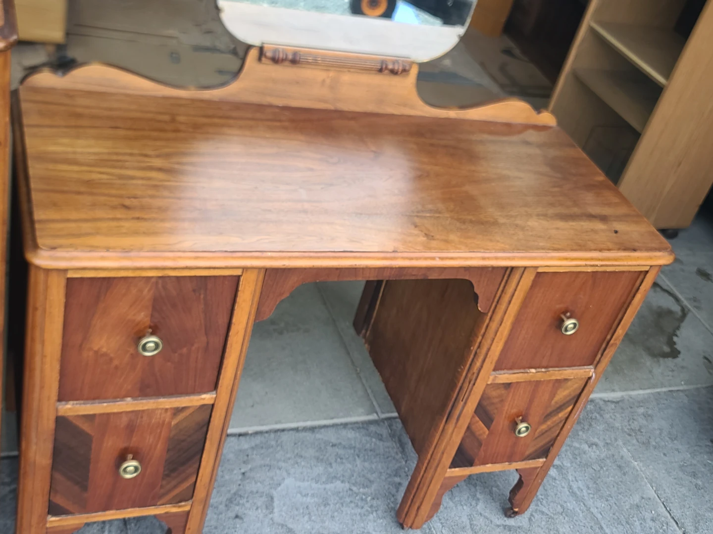 Vintage Wooden Dresser and Vanity Set - photo 5