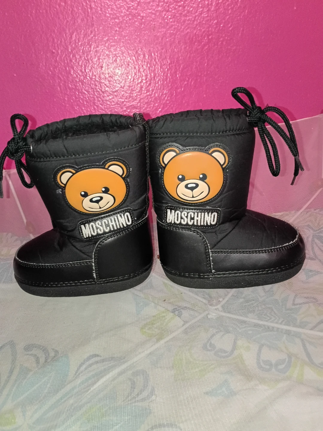 Moschino Kids Teddy Bear Boots Size 23-25