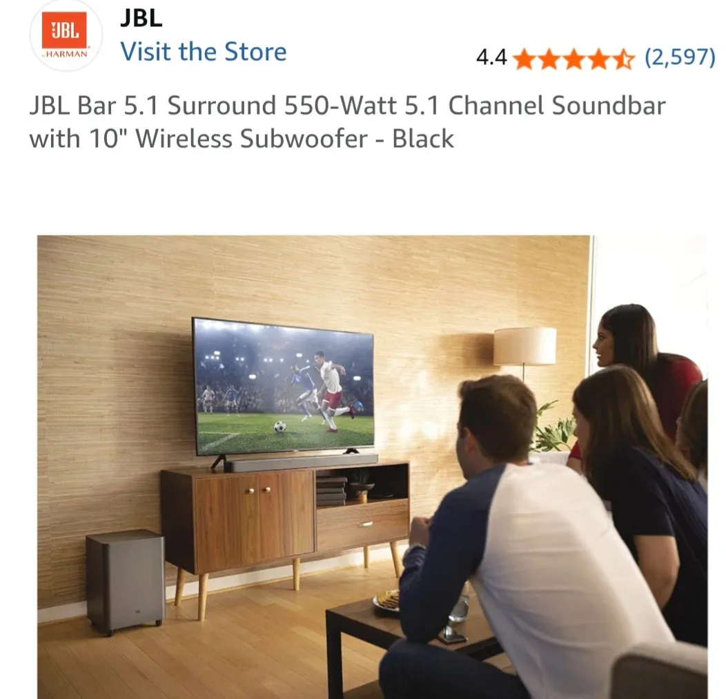JBL Bar 5.1 Surround Soundbar and Subwoofer - photo 2