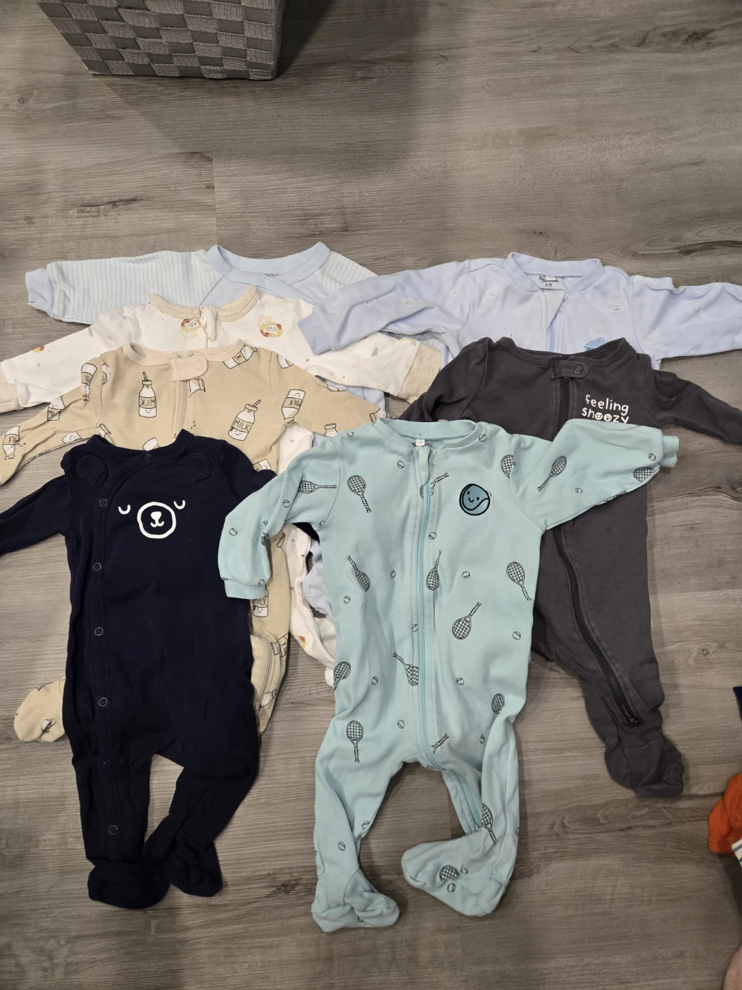 Baby sleepers 7 pieces  3-6m