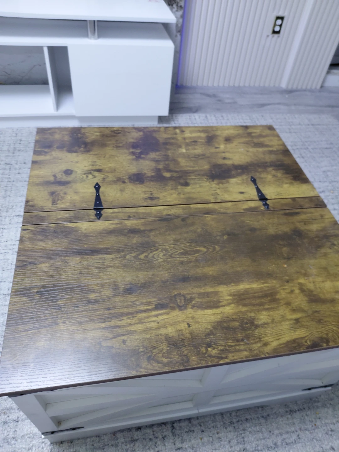 Rustic Lift-Top Coffee Table with Storage