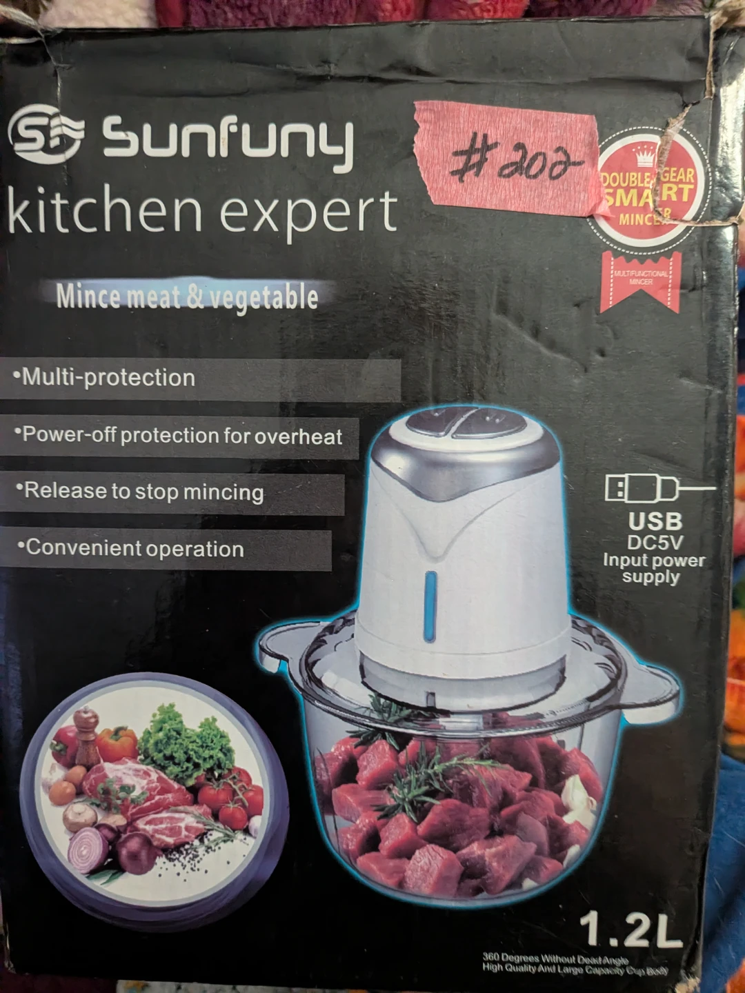 Sunfuny Multifunctional Kitchen Mincer 1.2L - photo 2