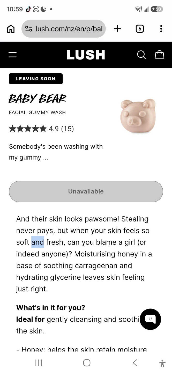 Lush Baby Bear Facial Gummy Wash - photo 2
