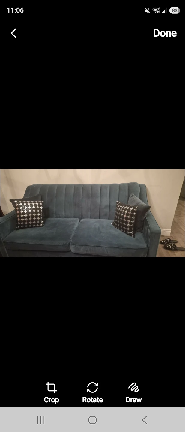 Green  Velvet Channel Tufted Sofa - photo 2