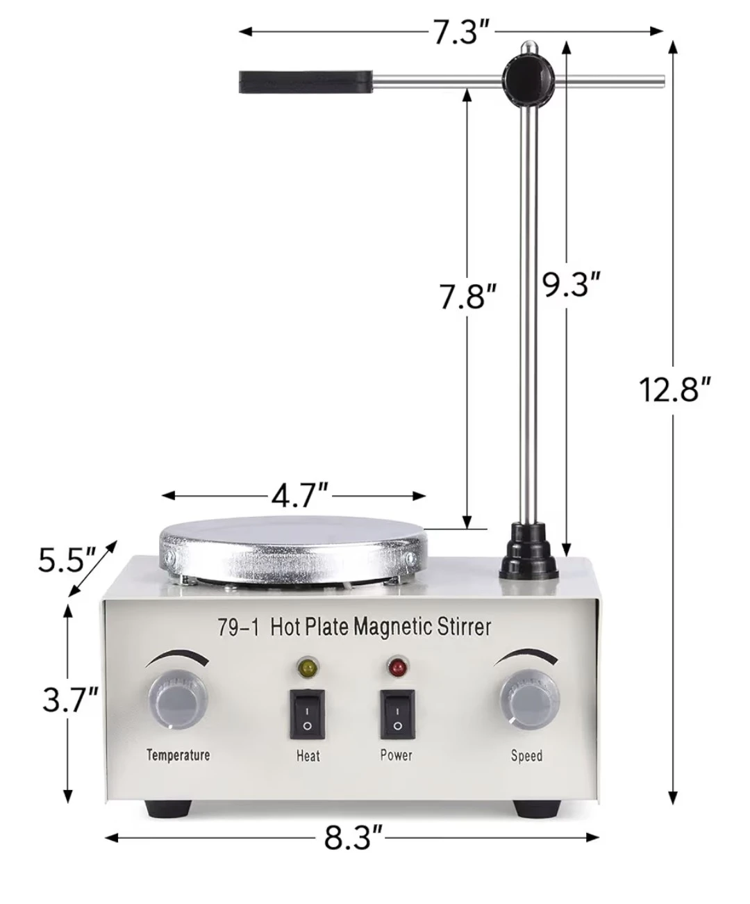 Heated Hot Plate Magnetic Stirrer - photo 4
