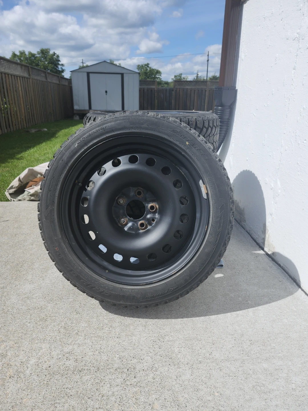 Set of 4 Antares Grip 60 Ice Winter Tires on Steel Rims