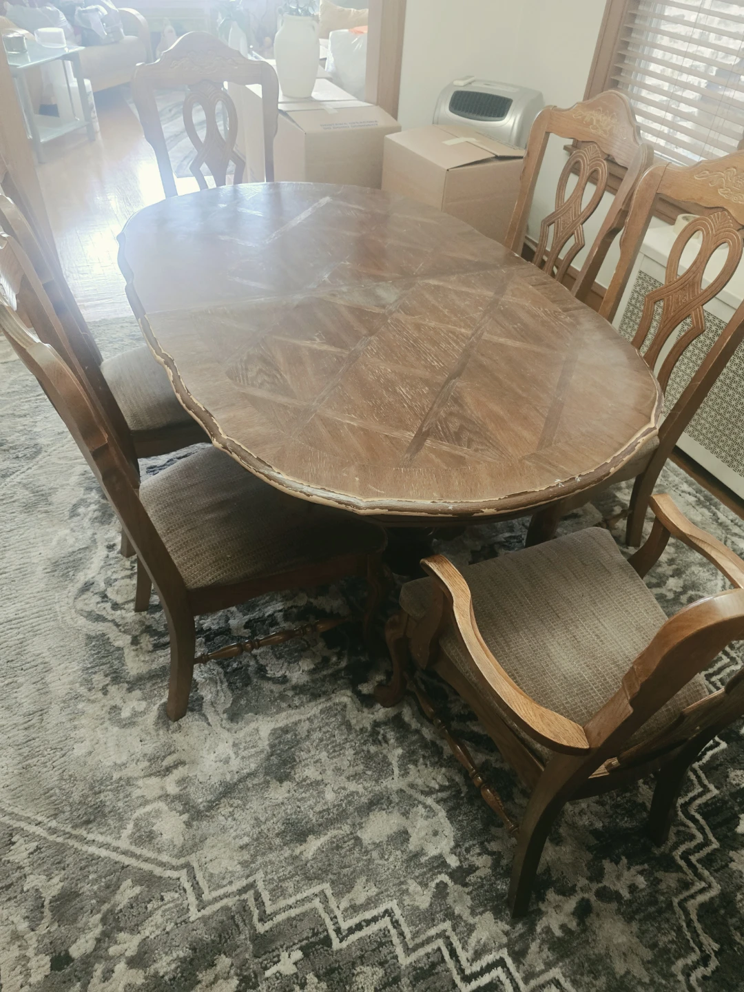 Dining Room Set with Table, Chairs, and Hutch - photo 2