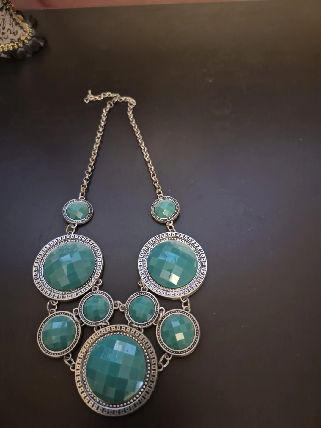 Teal Stone Statement Necklace