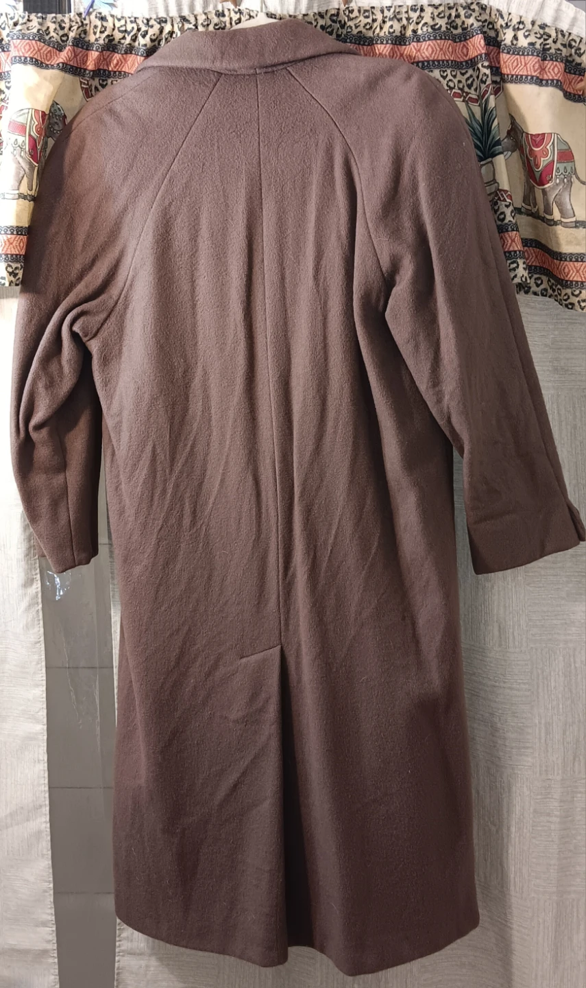 🔥 RARE FIND! Vintage Jones New York Brown LONG Wool Coat - photo 2