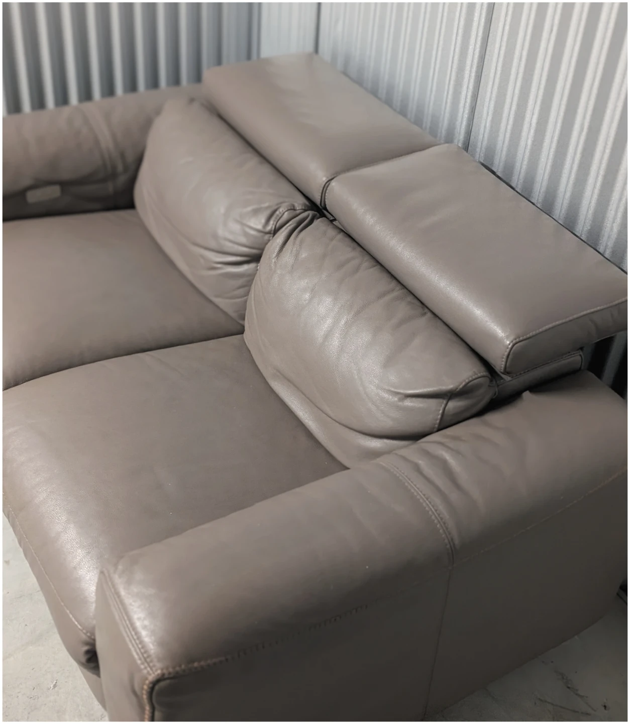 Leather reclining sofa - photo 4