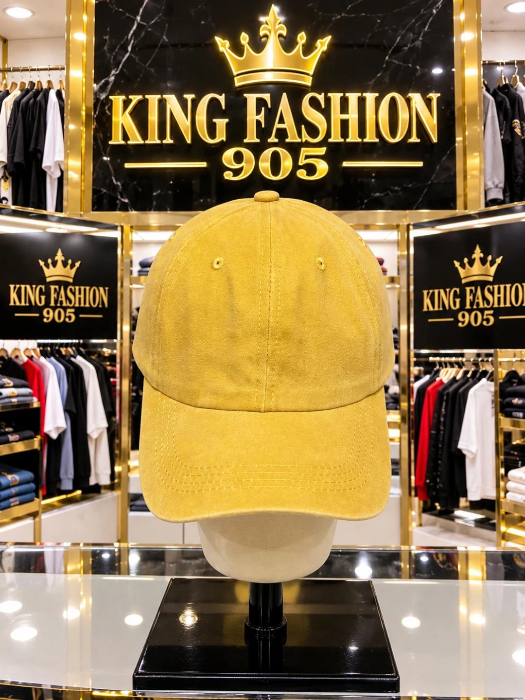 Yellow Suede Baseball Cap