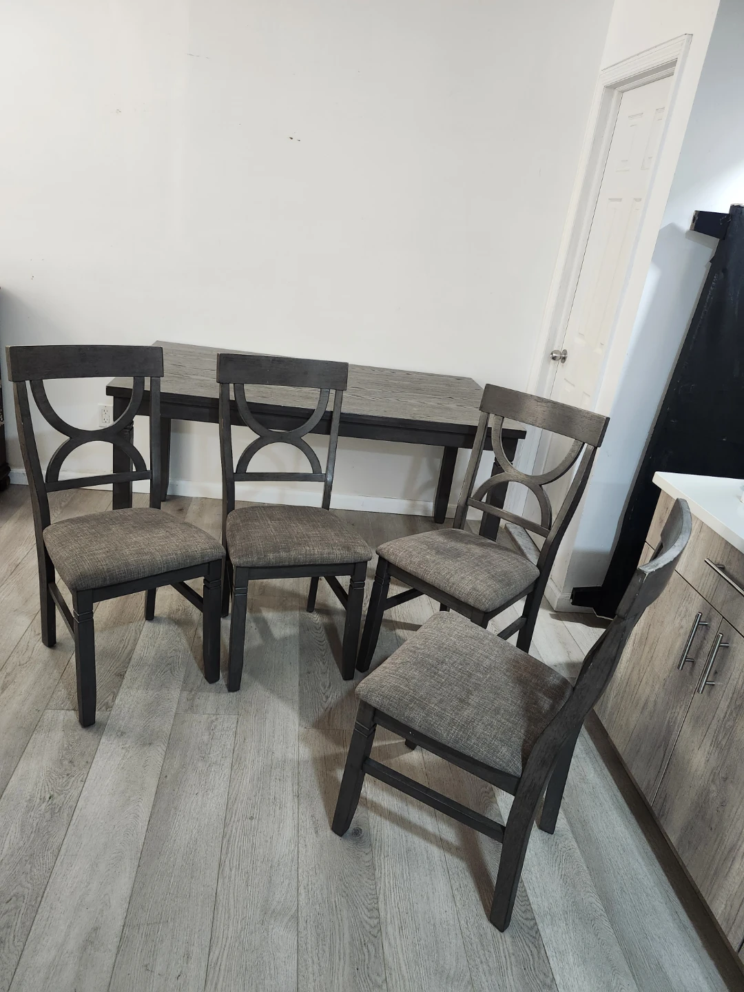 Dining Table and Four Chairs Set