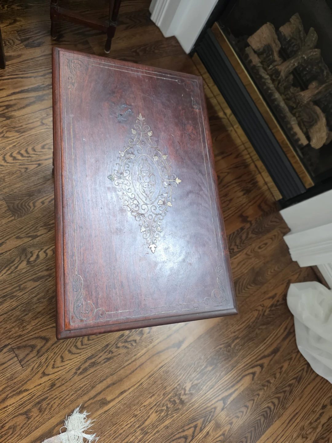 Vintage Dark Wood Side Table - photo 5