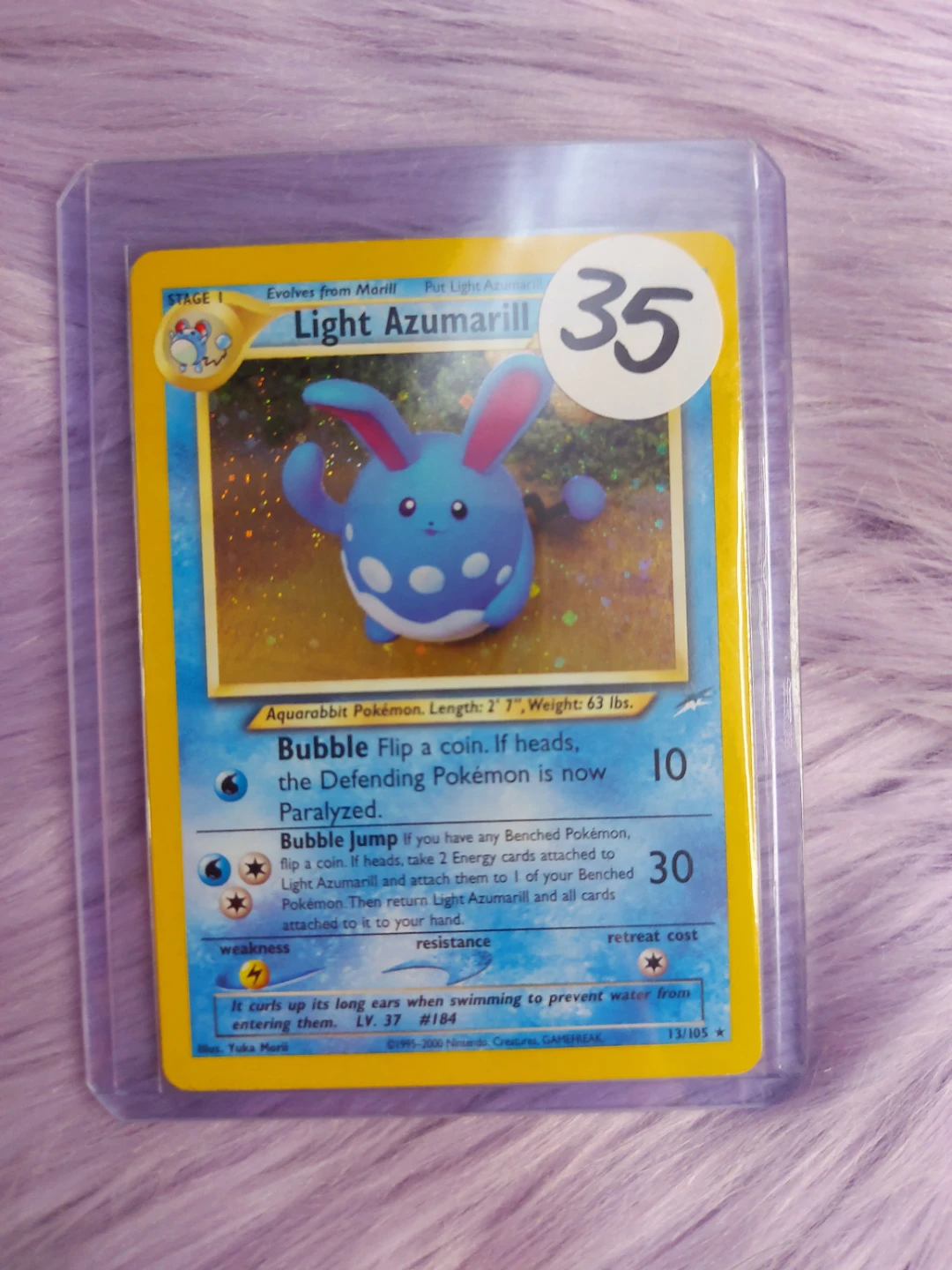 Light Azumarill 13/105 Pokemon Card ill.Yuka Morii
