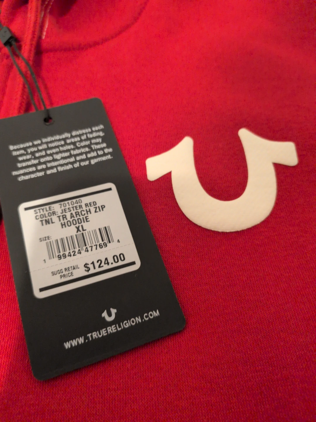 True Religion Zip Hoodie - Jester Red - photo 2