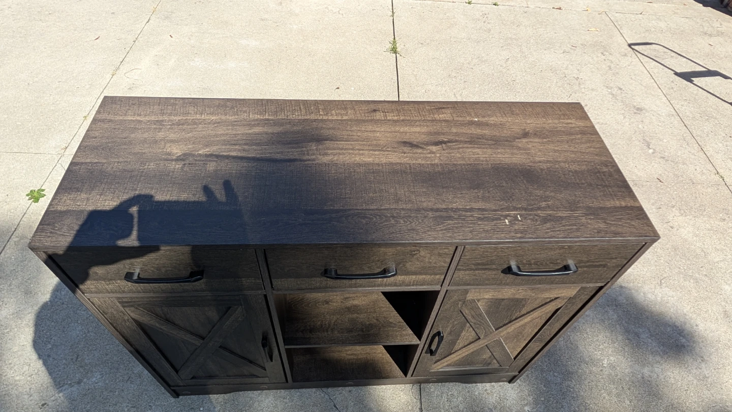 Rustic Wood Buffet Cabinet - photo 5