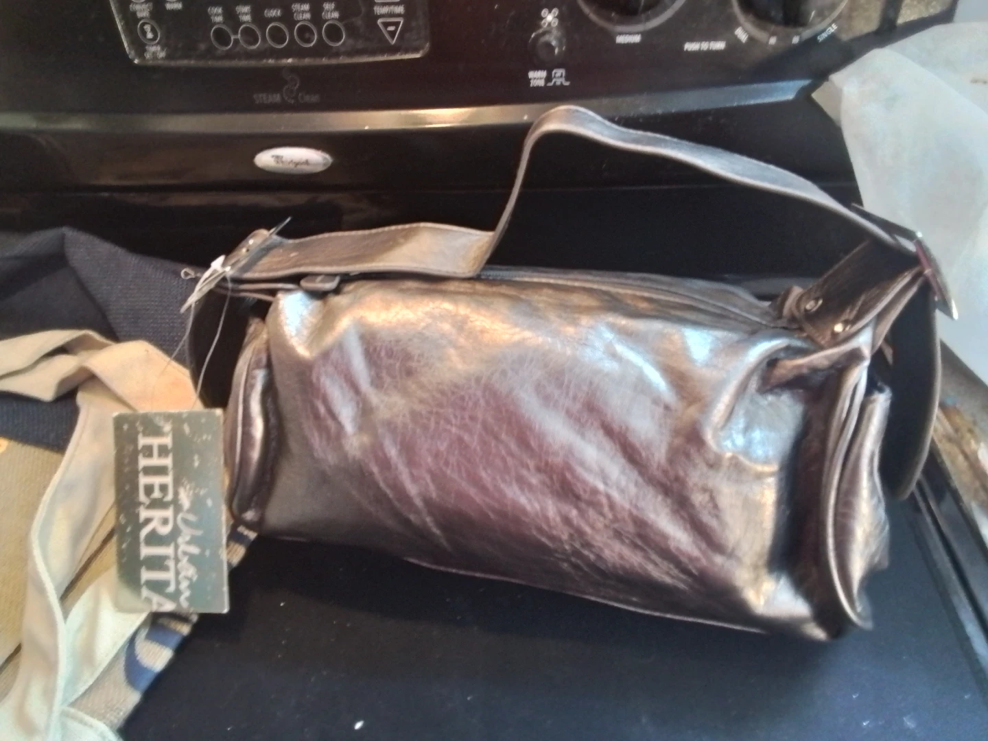Urban Heritage Metallic Silver Shoulder Bag