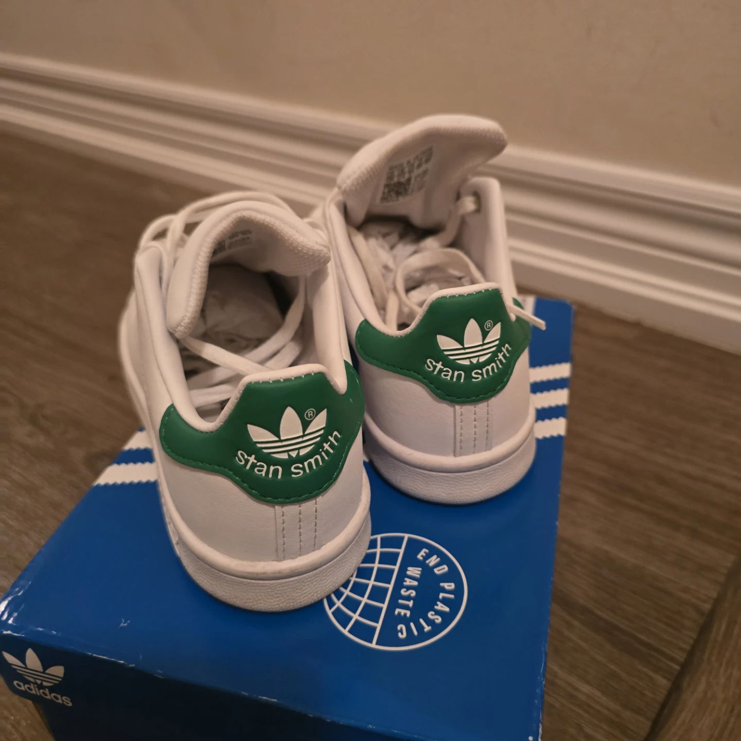 Adidas Stan Smith C Kids White Green Shoes - photo 3