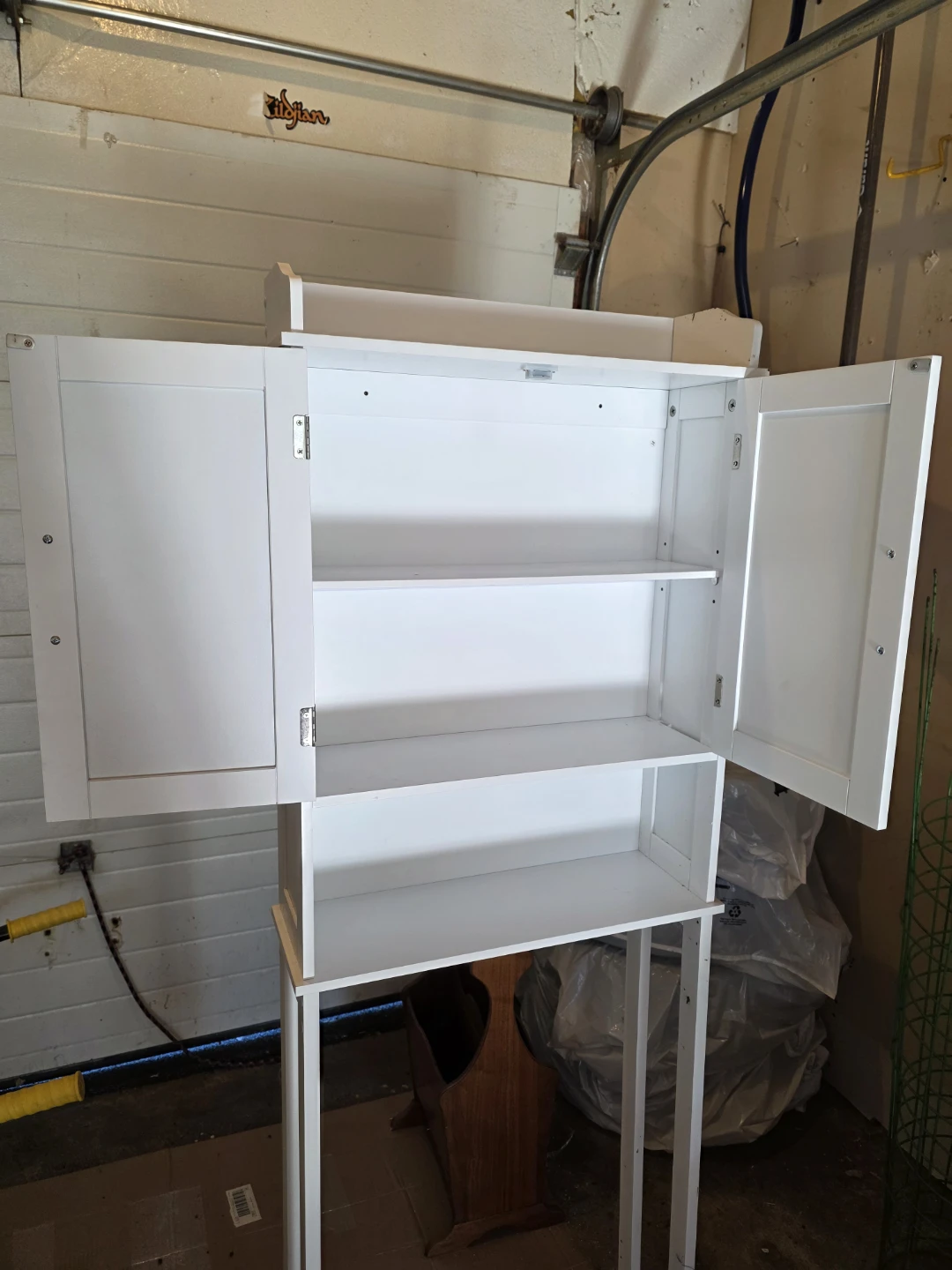 White Over-the-Toilet Storage Cabinet - photo 2