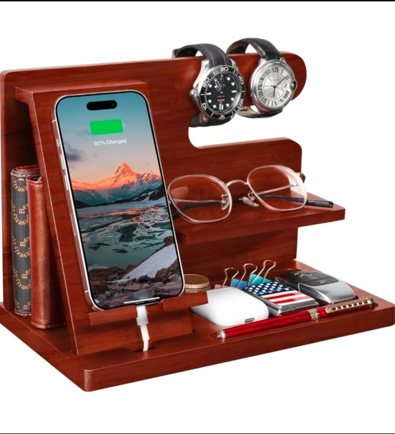 Wooden Desk Organizer Docking Station 🏈