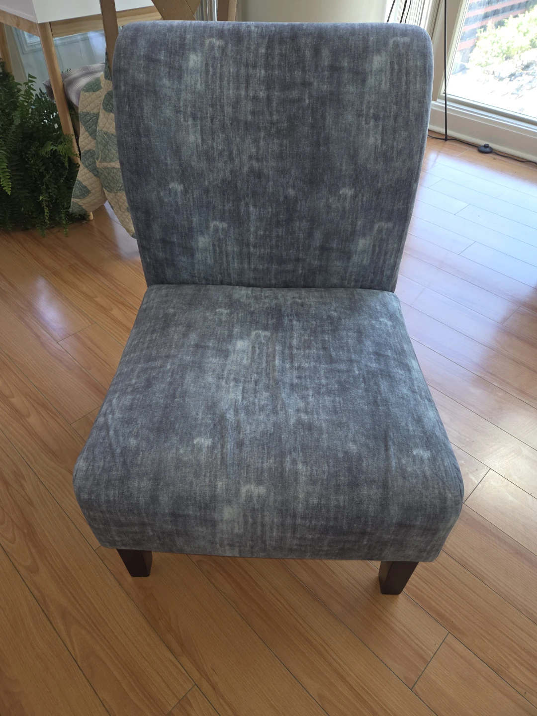 Grey Armless Accent Chair