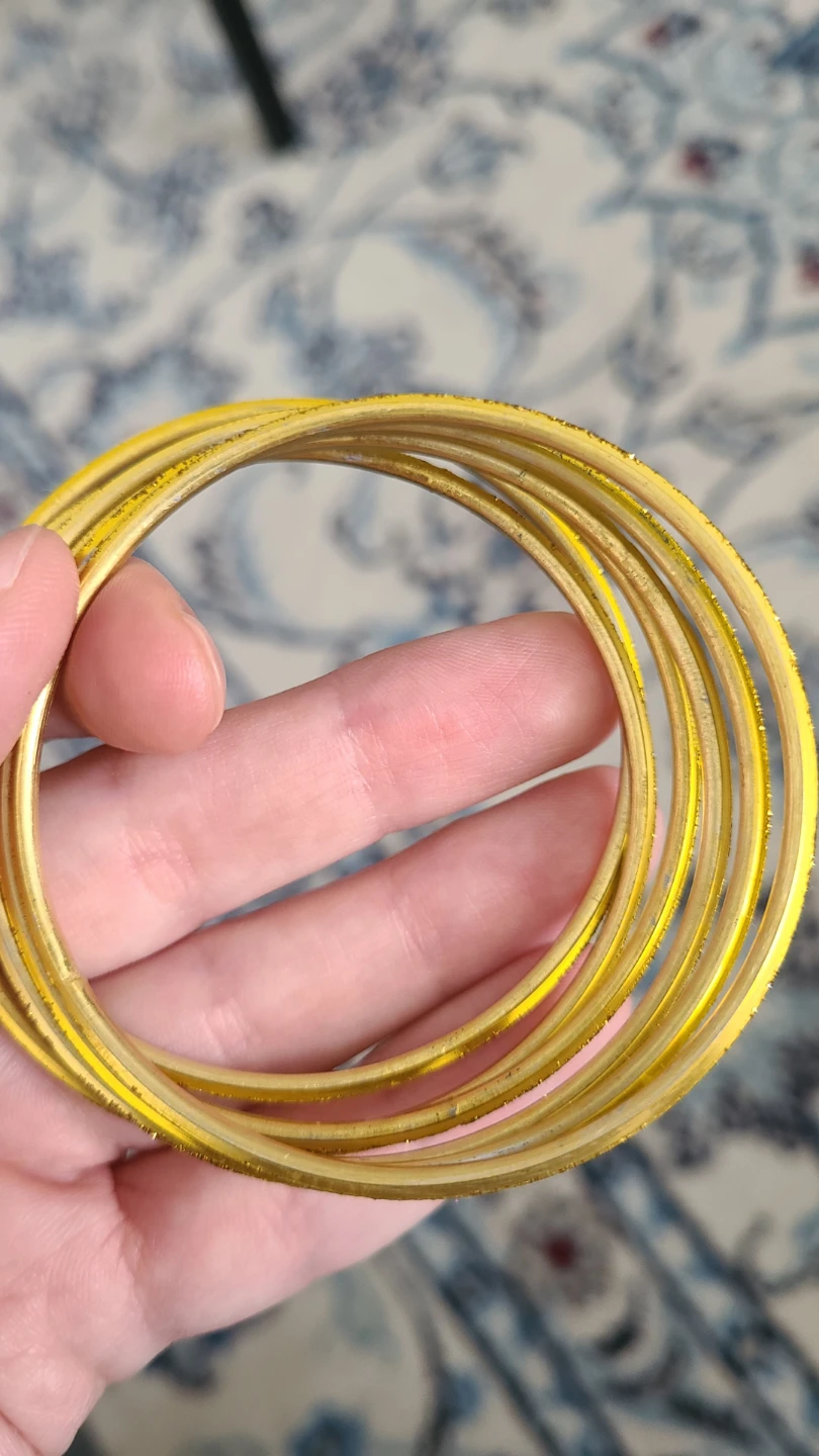 Set of 6 Gold-Tone Bangles (2.5 inches diameter) - photo 5