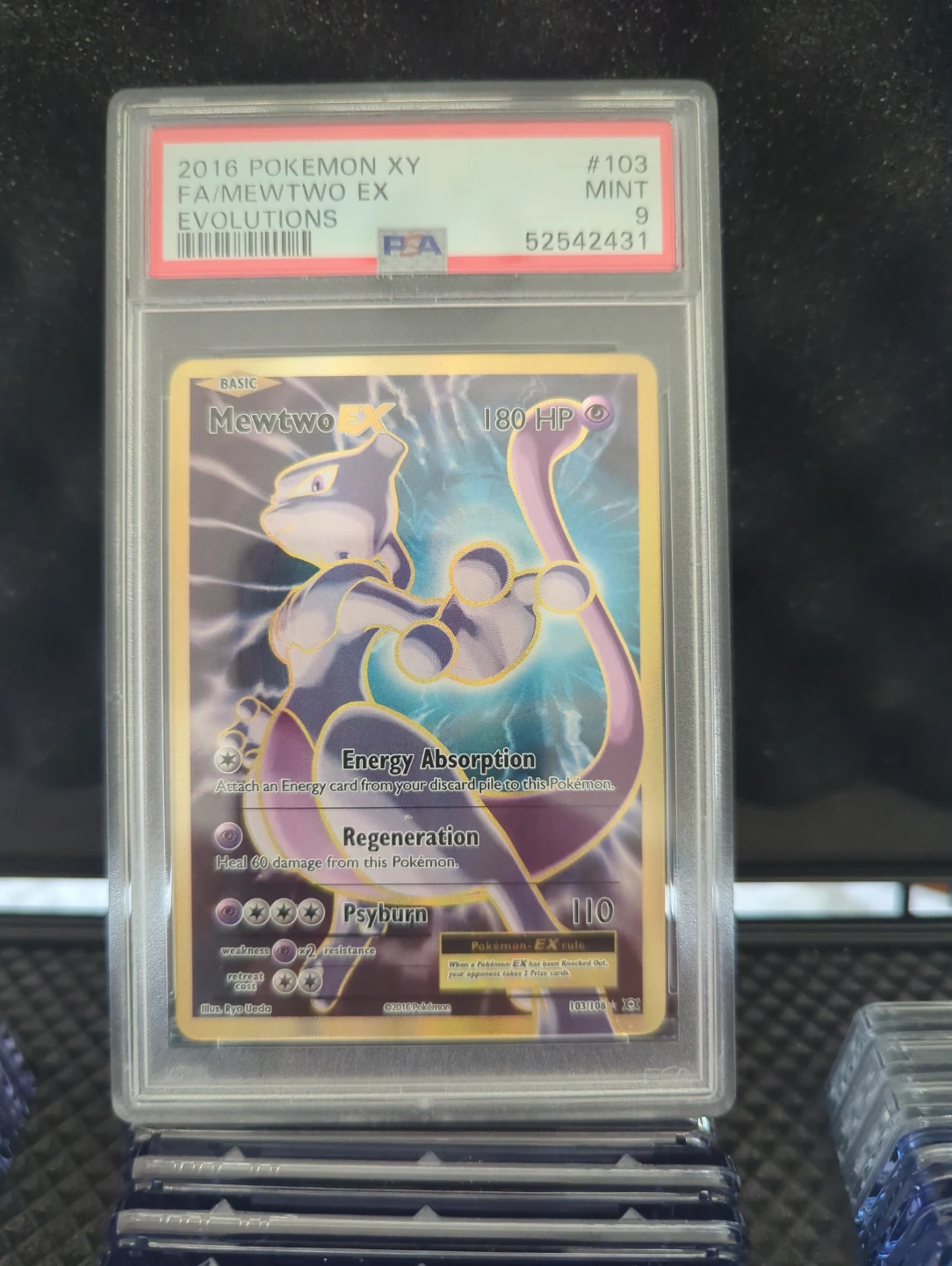 2016 Pokemon Mewtwo EX Evolutions PSA 9 Mint