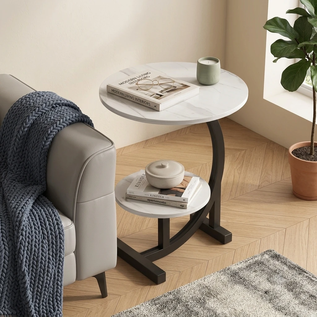 Two-Tier Round Side Table