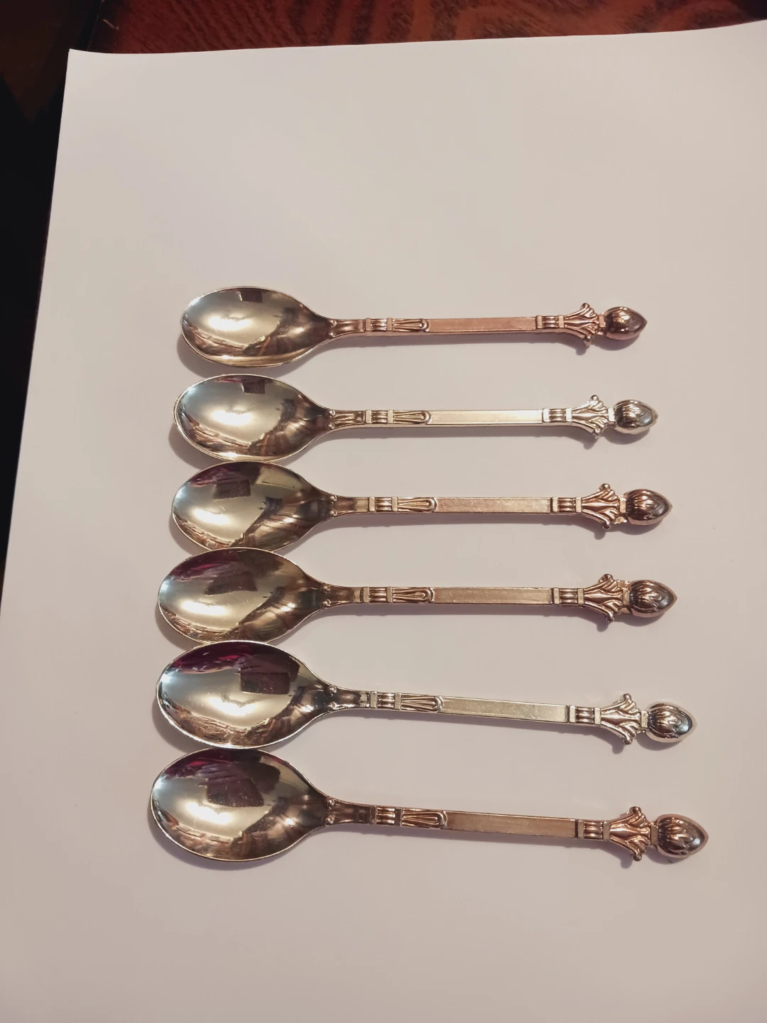 Set of 6 Beautiful Small Demitasse spoons