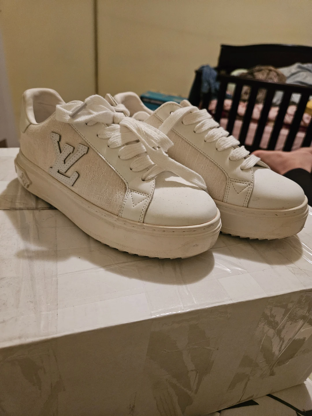 Louis Vuitton White Platform Sneakers