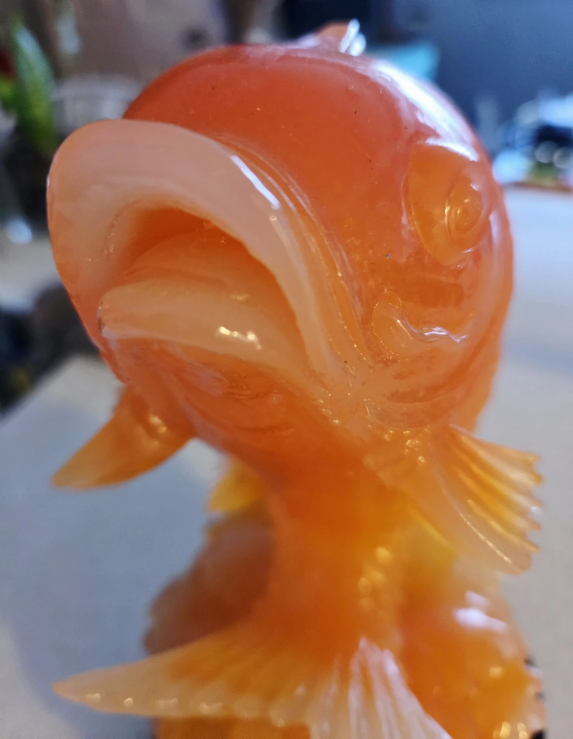 Orange Koi Fish Statue - photo 2