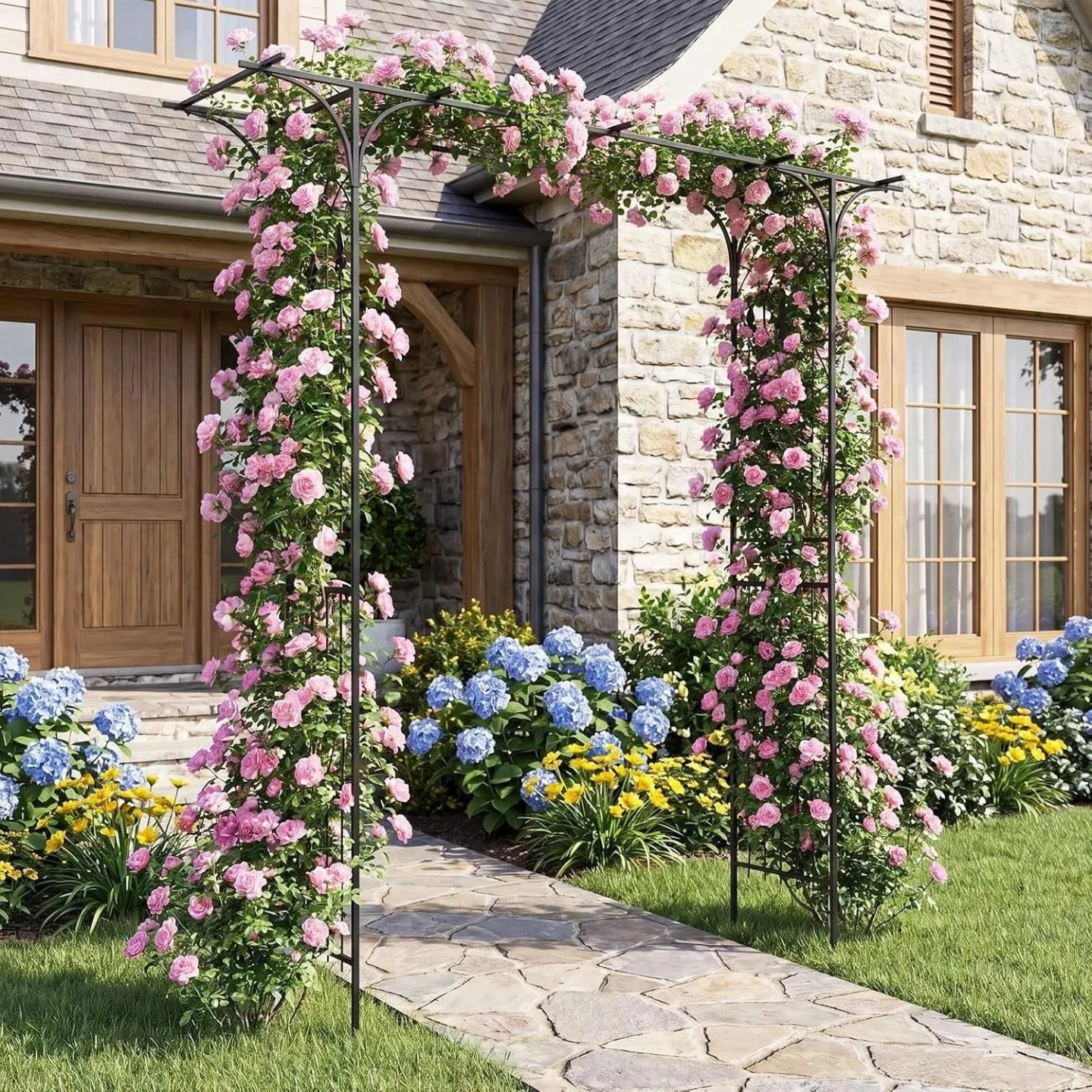 Black Metal Garden Arch - photo 4