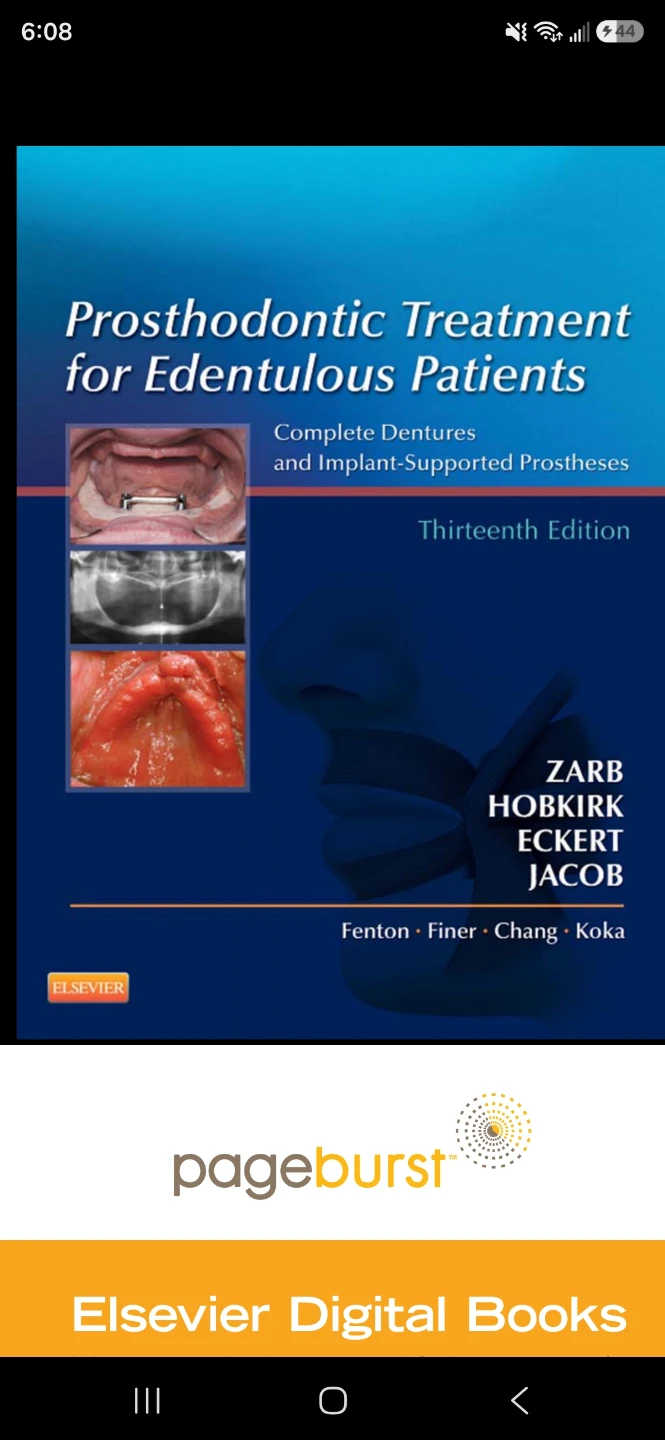 🦷  Prosthodontic Treatment for Edentulous Patients - 13th Edi