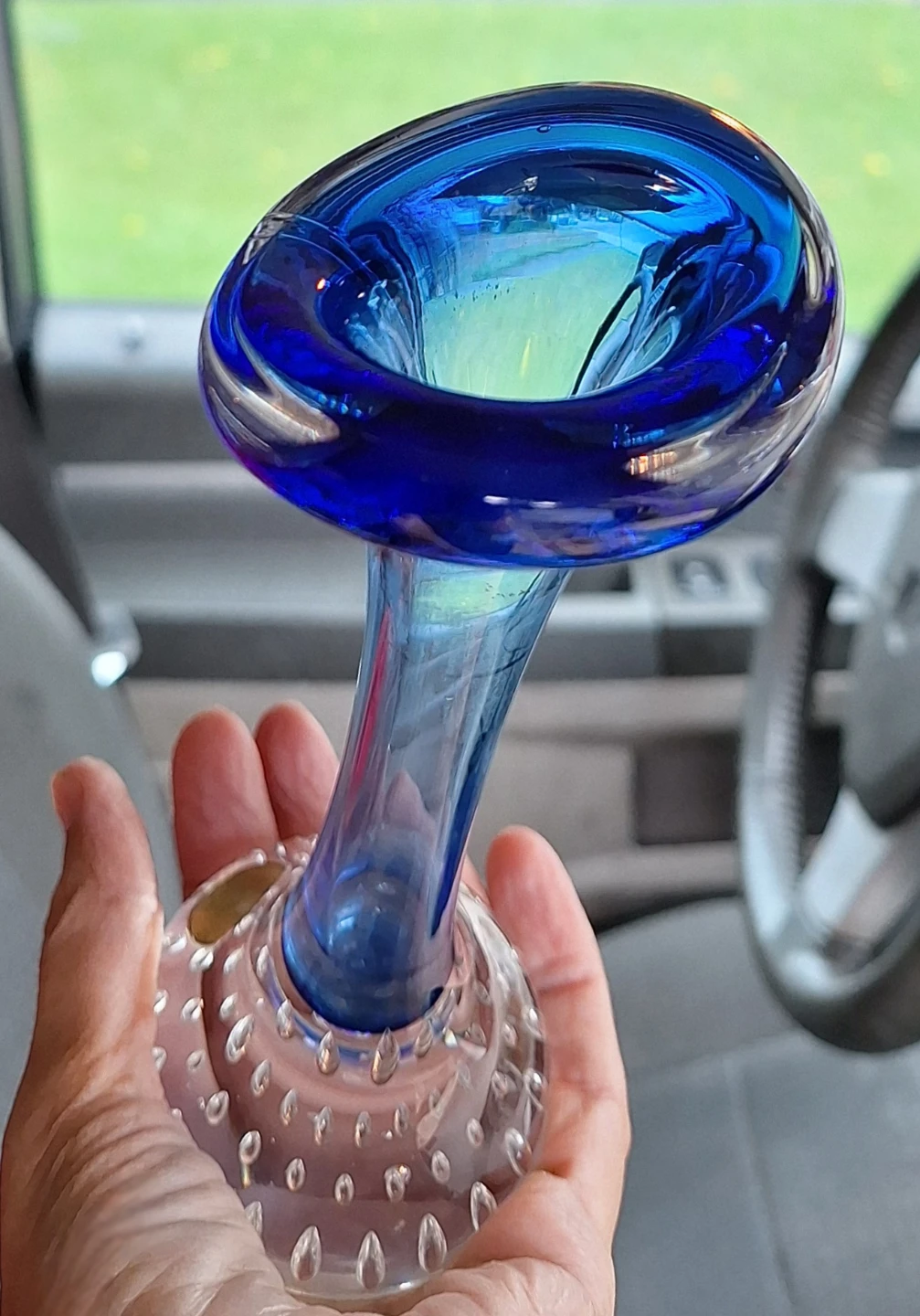 Vintage Swedish Art Glass Bud Vase (Kit Cat Club)