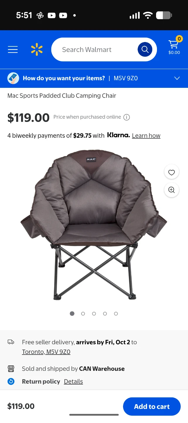 Mac Sports Padded Folding Camp Chair - photo 3