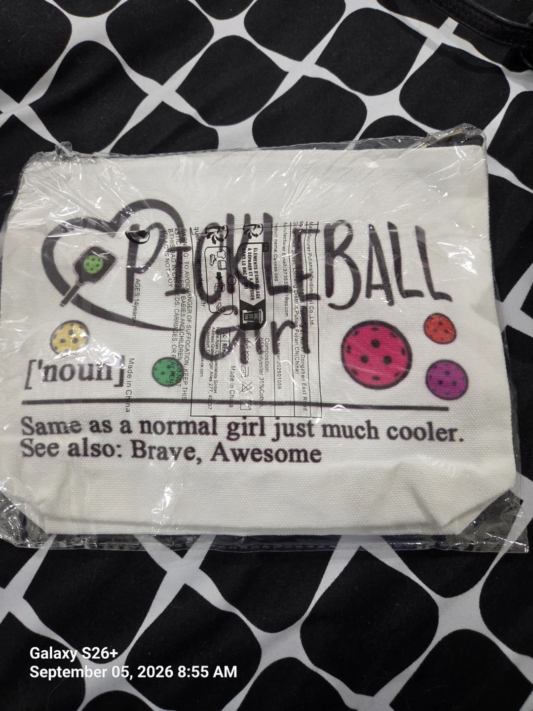 Pickleball Girl Canvas Zipper Pouch - photo 2