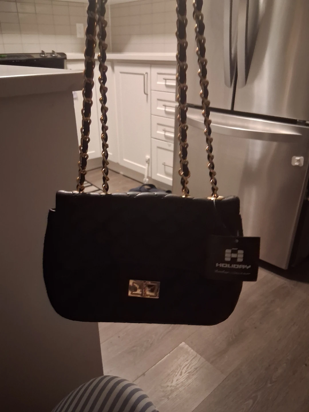 Holiday Handbag - Black Quilted - photo 4