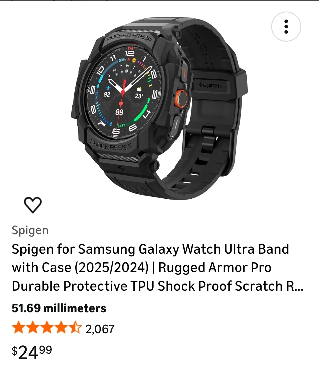 Spigen Rugged Armor Pro for Samsung Galaxy Watch Ultra