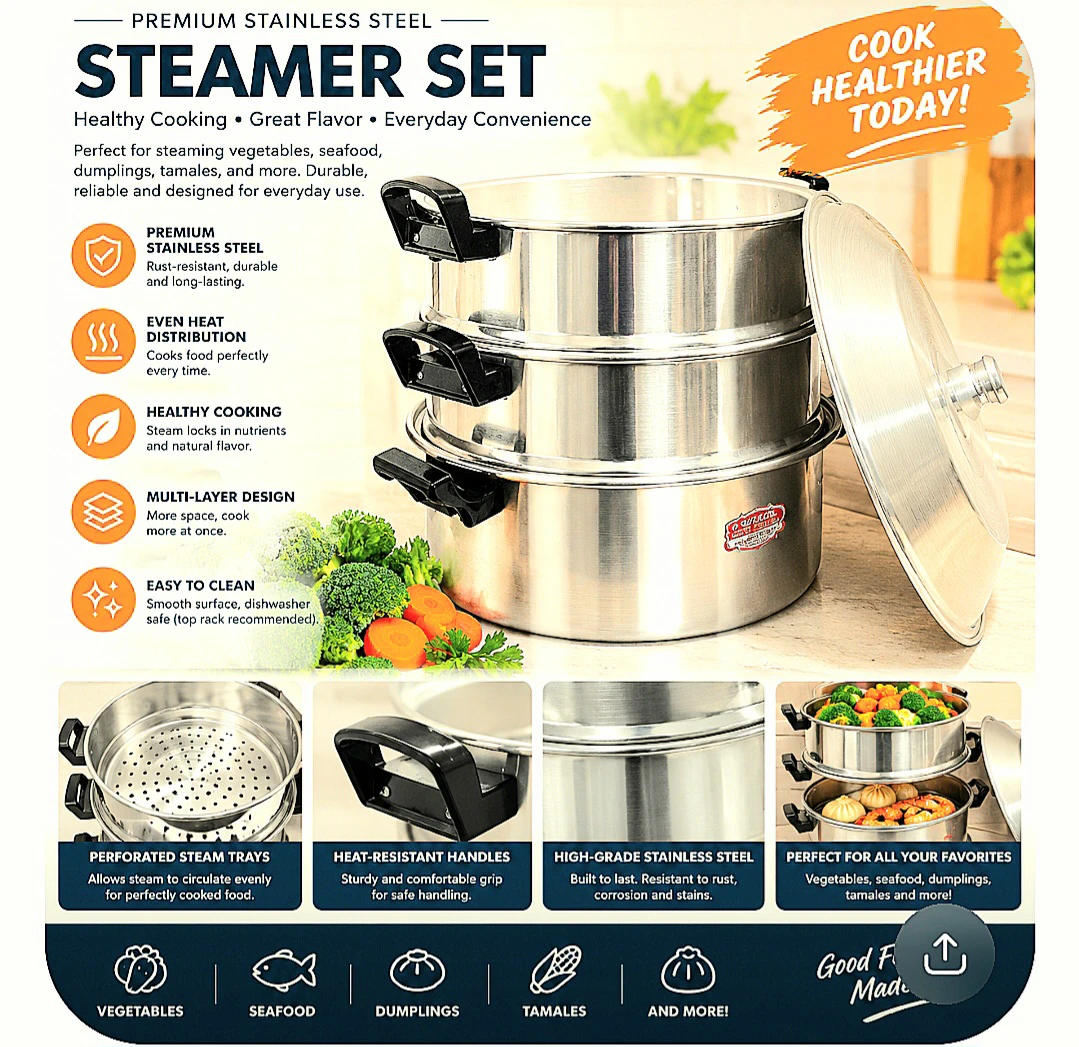 🥟Multi Layer Steamer Set🍙