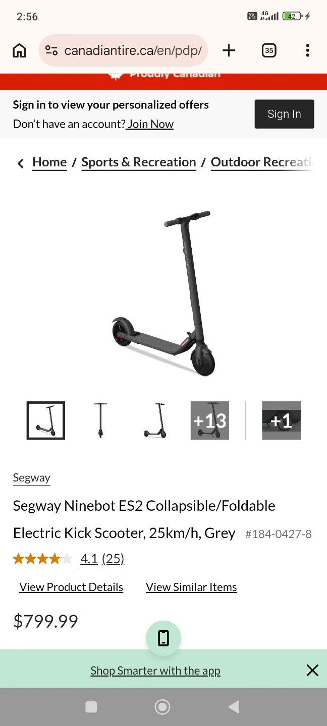 Segway Ninebot ES2 Collapsible Electric Scooter - photo 5