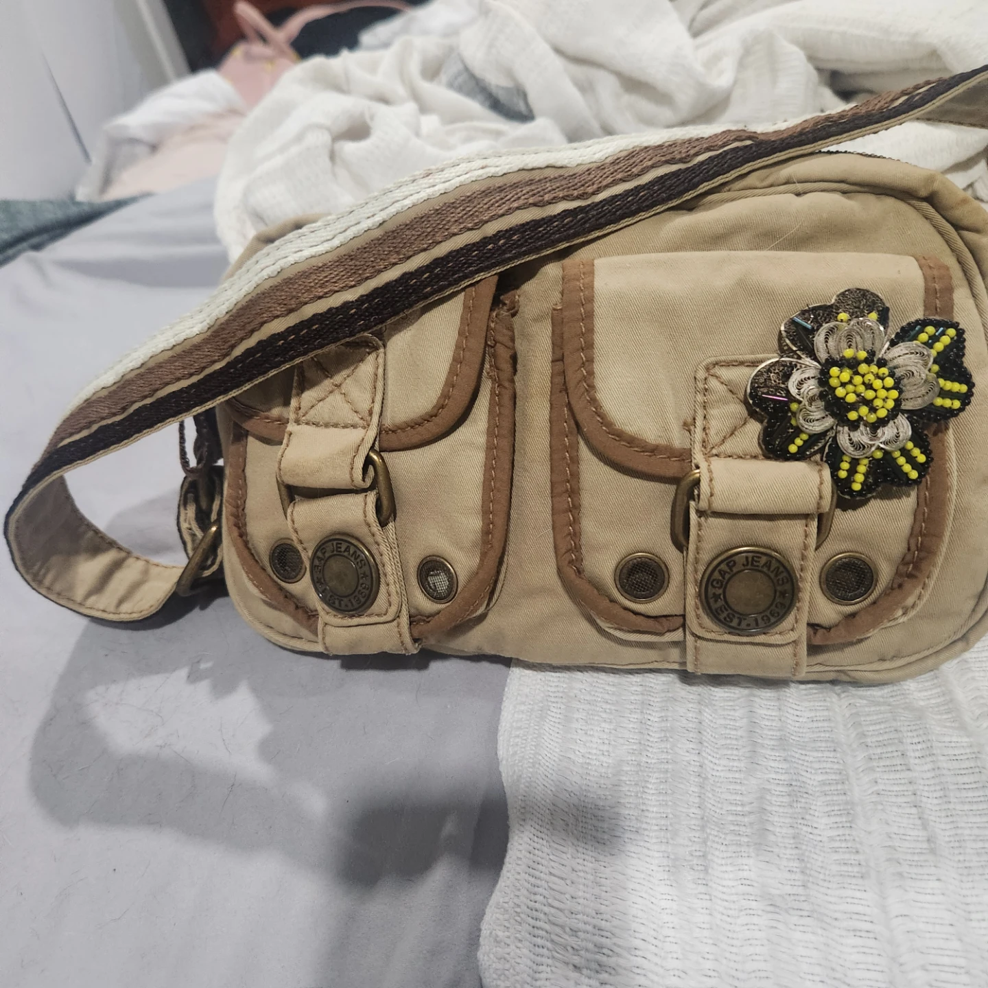 Vtg Y2K 2000s Gap Jeans Canvas Bag