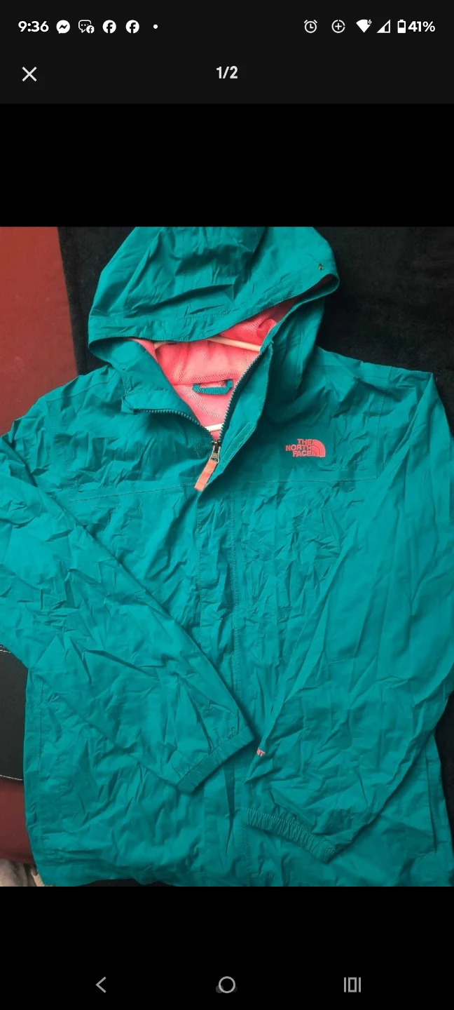 The North Face Teal Rain Jacket - photo 2