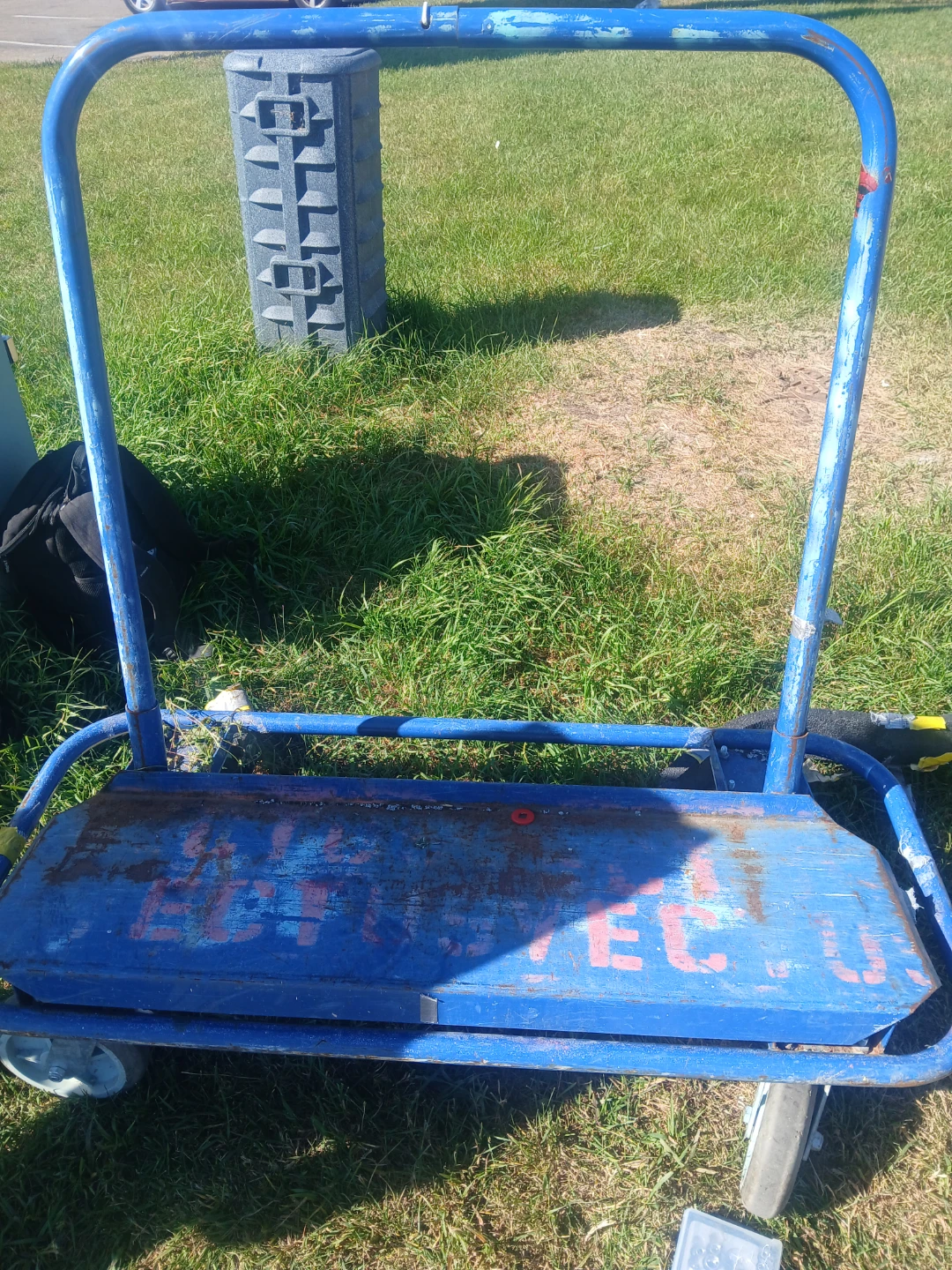 Blue Metal Utility Cart
