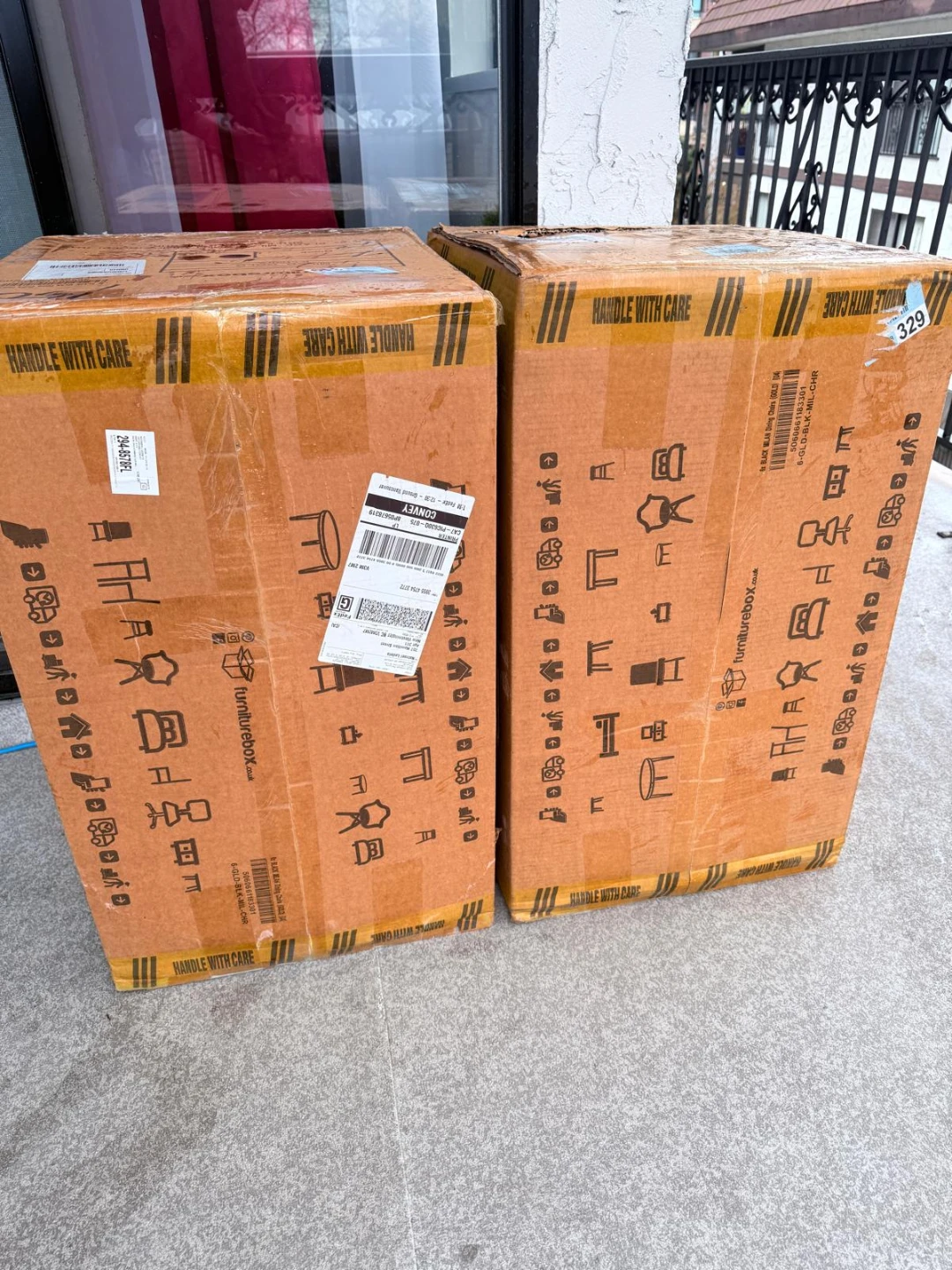 Furniturebox Milan Gold Dining Chairs - Set of 6