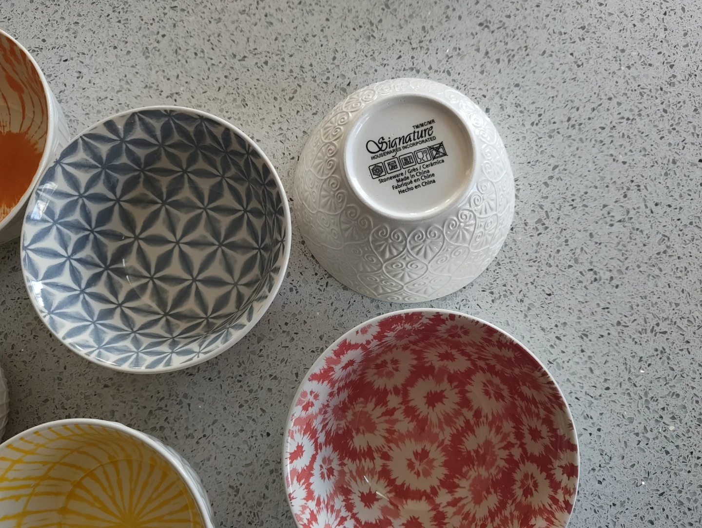 Signature Housewares Patterned Stoneware Bowls, set of 10 - photo 2
