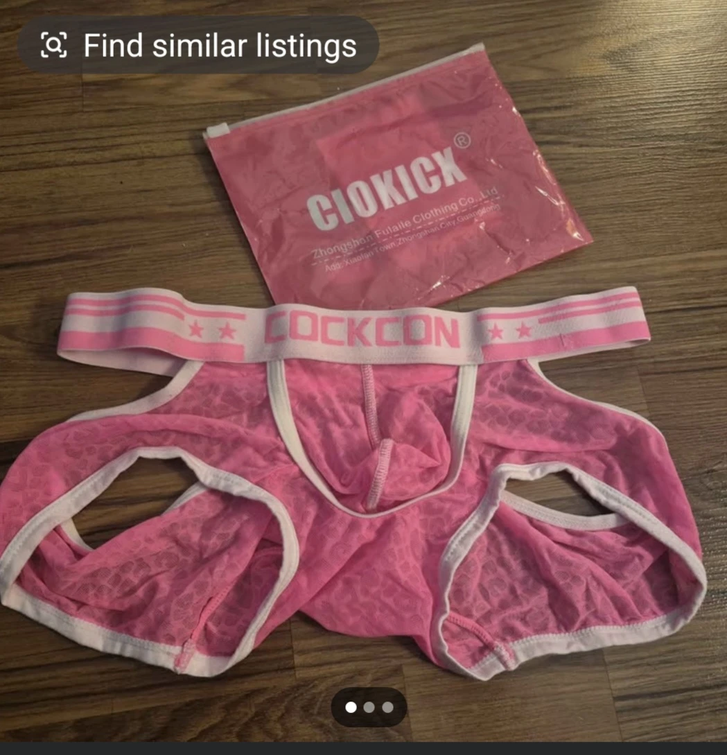 COCKCON Men's Pink Mesh Underwear - photo 2