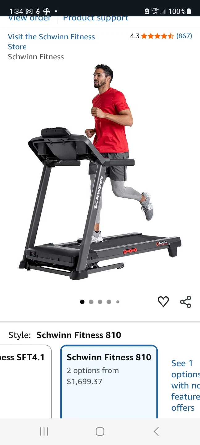 Treadmill Schwinn 810 - Excellent Condition - photo 2