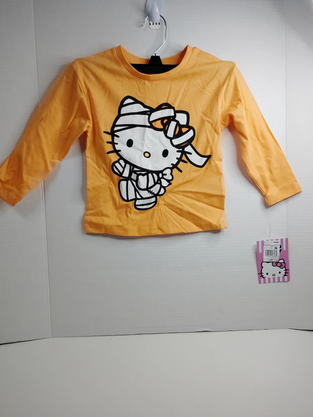 Hello Kitty Halloween Long Sleeve Tee Orange Size 2T