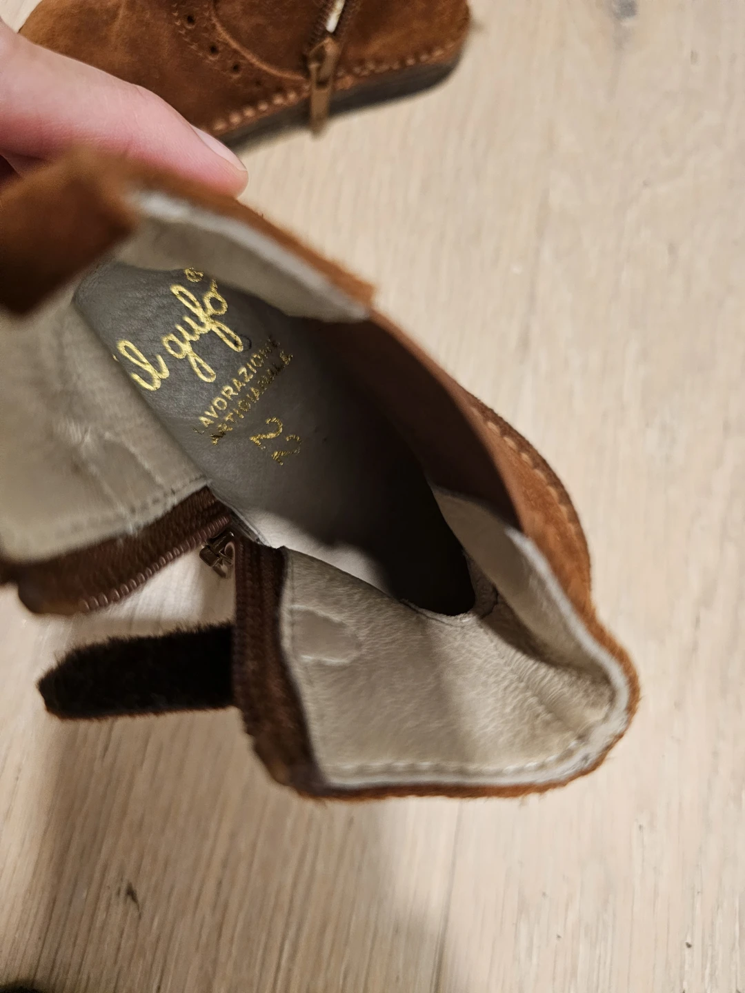 Il Gufo Brown Suede Ankle Boots Size 22 - photo 4